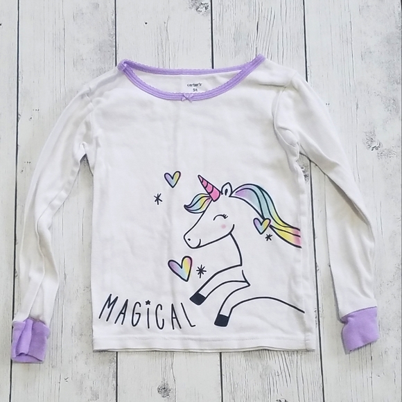 Carter's Other - Carter's 5T Unicorn Magical Pajama top.
